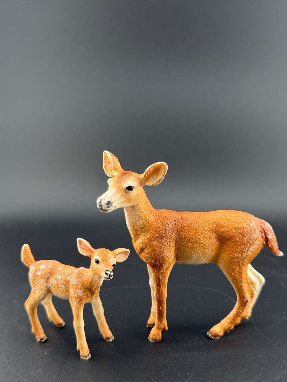Schleich PVC Deer Figurine Set - Doe and Fawn - Brown
